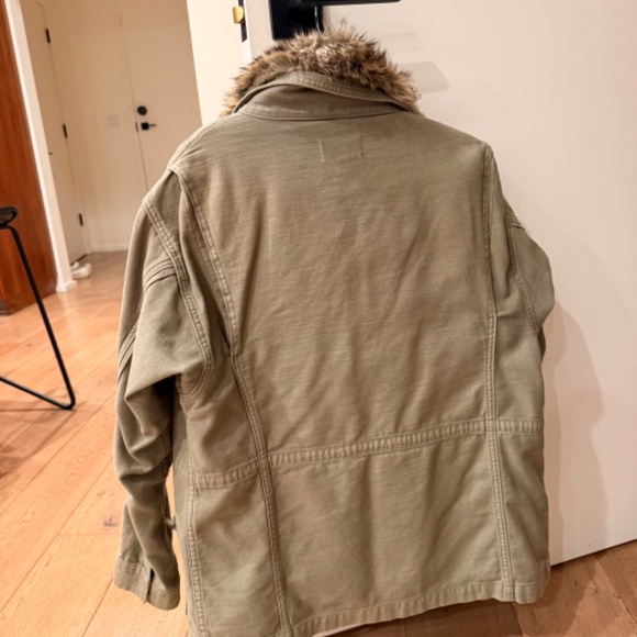 Frame Camo Green Jacket with Faux Fur - Size XS - Like New - Picture 6 of 6